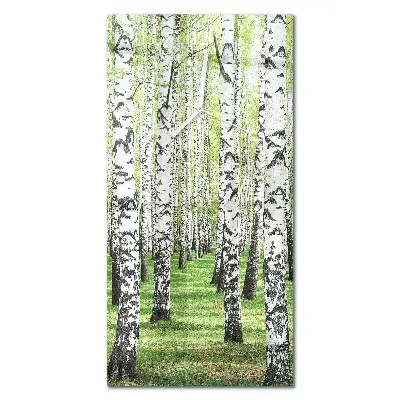 Horloge murale en verre rectangulaire Bouleau