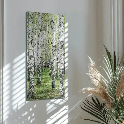 Horloge murale en verre rectangulaire Bouleau
