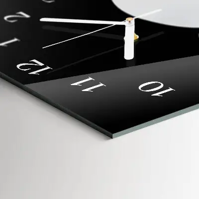 Horloge murale en verre rectangulaire Fleur