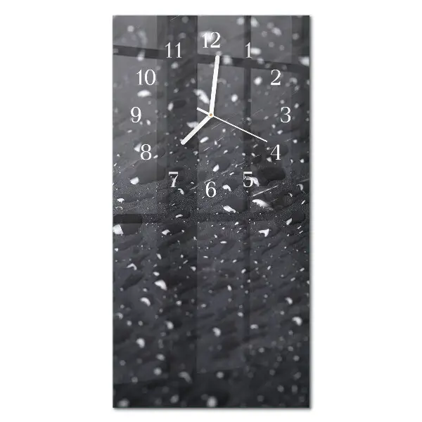Horloge murale en verre rectangulaire Une goutte d'eau