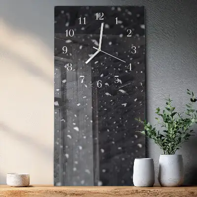 Horloge murale en verre rectangulaire Une goutte d'eau