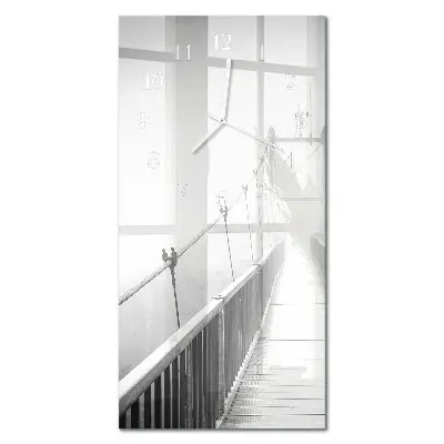 Horloge murale en verre rectangulaire Pont