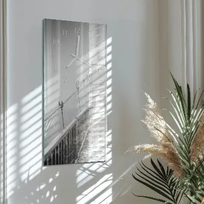 Horloge murale en verre rectangulaire Pont