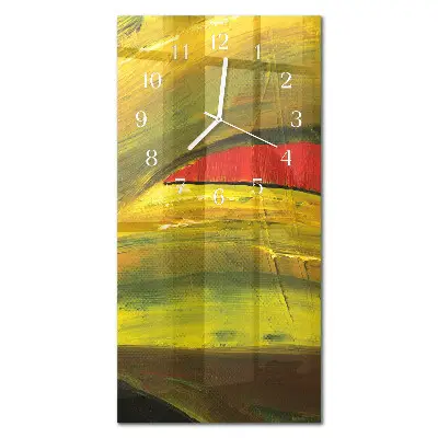 Horloge murale en verre rectangulaire Morceau