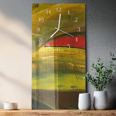 Horloge murale en verre rectangulaire Morceau