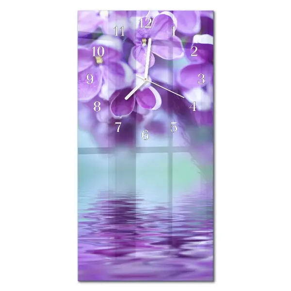 Horloge murale en verre rectangulaire Sans