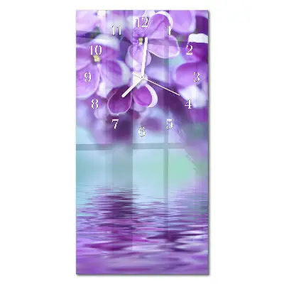 Horloge murale en verre rectangulaire Sans