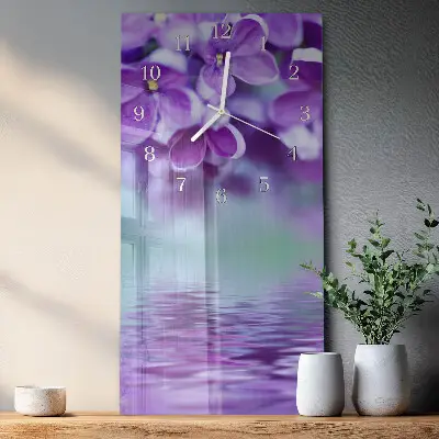 Horloge murale en verre rectangulaire Sans