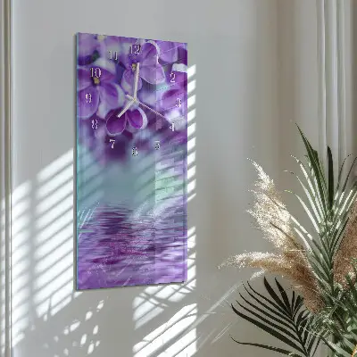 Horloge murale en verre rectangulaire Sans