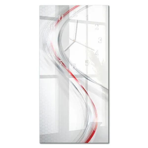 Horloge murale en verre rectangulaire Courbe