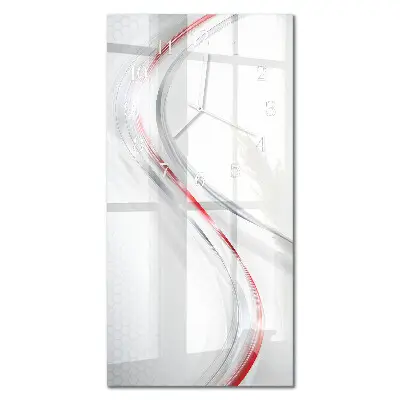 Horloge murale en verre rectangulaire Courbe
