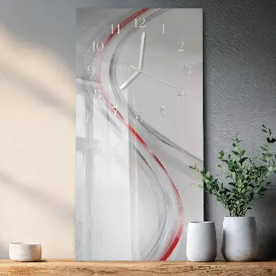 Horloge murale en verre rectangulaire Courbe