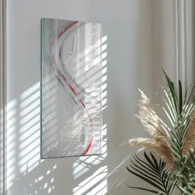 Horloge murale en verre rectangulaire Courbe