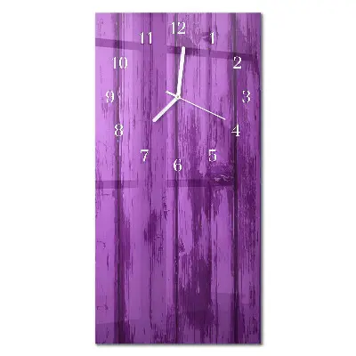 Horloge murale en verre rectangulaire Bois