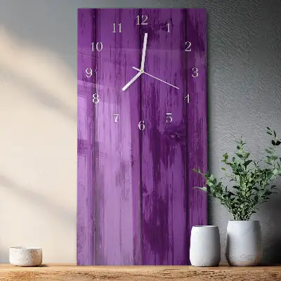 Horloge murale en verre rectangulaire Bois