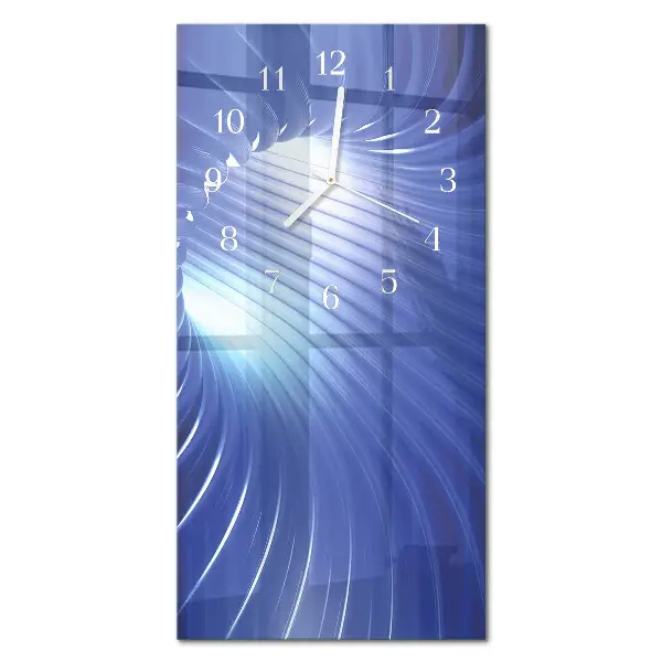 Horloge murale en verre rectangulaire Vortex