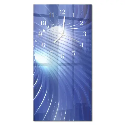 Horloge murale en verre rectangulaire Vortex