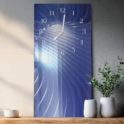 Horloge murale en verre rectangulaire Vortex