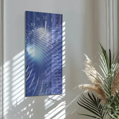 Horloge murale en verre rectangulaire Vortex