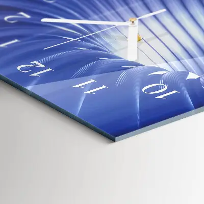 Horloge murale en verre rectangulaire Vortex