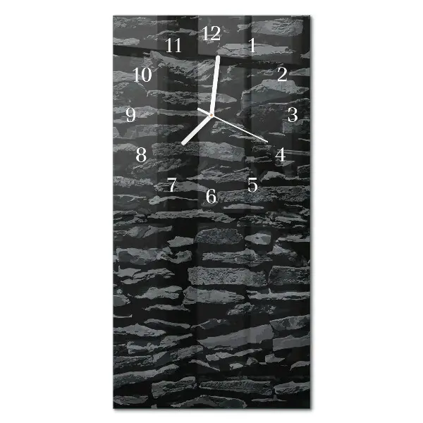 Horloge murale en verre rectangulaire Mur de pierre