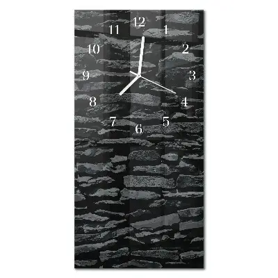Horloge murale en verre rectangulaire Mur de pierre