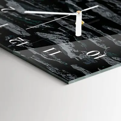 Horloge murale en verre rectangulaire Mur de pierre