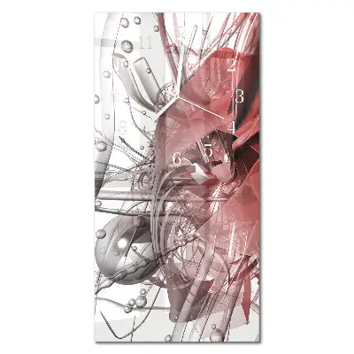 Horloge murale en verre rectangulaire Chaos