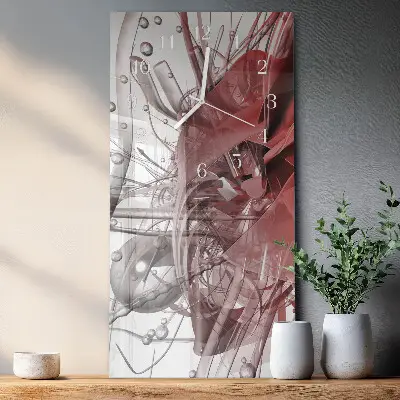 Horloge murale en verre rectangulaire Chaos