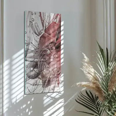 Horloge murale en verre rectangulaire Chaos