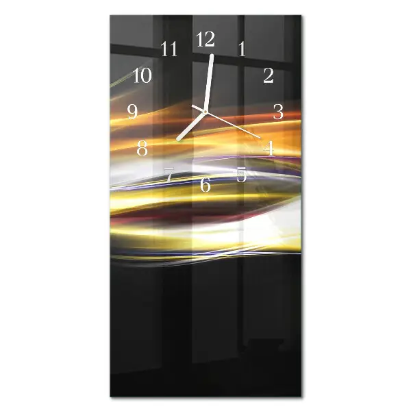 Horloge murale en verre rectangulaire Abstraction