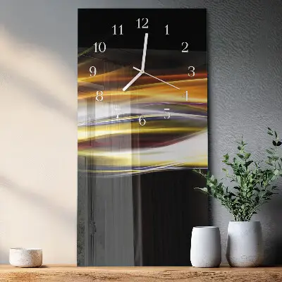 Horloge murale en verre rectangulaire Abstraction