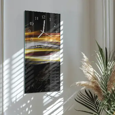 Horloge murale en verre rectangulaire Abstraction