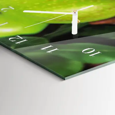 Horloge murale en verre rectangulaire Table apple