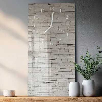 Horloge murale en verre rectangulaire Mâchefer
