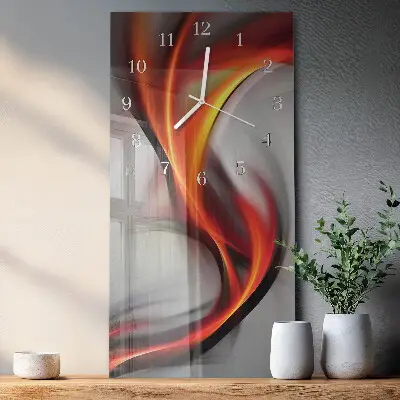 Horloge murale en verre rectangulaire Abstraction