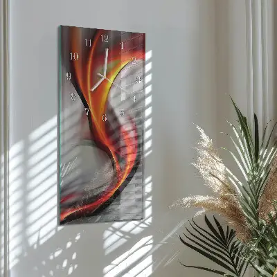 Horloge murale en verre rectangulaire Abstraction