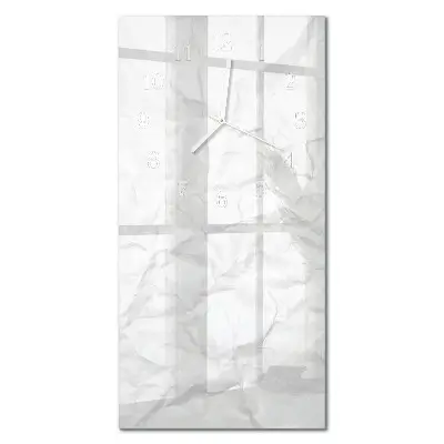 Horloge murale en verre rectangulaire Une feuille de papier