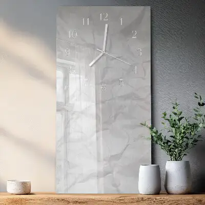Horloge murale en verre rectangulaire Une feuille de papier