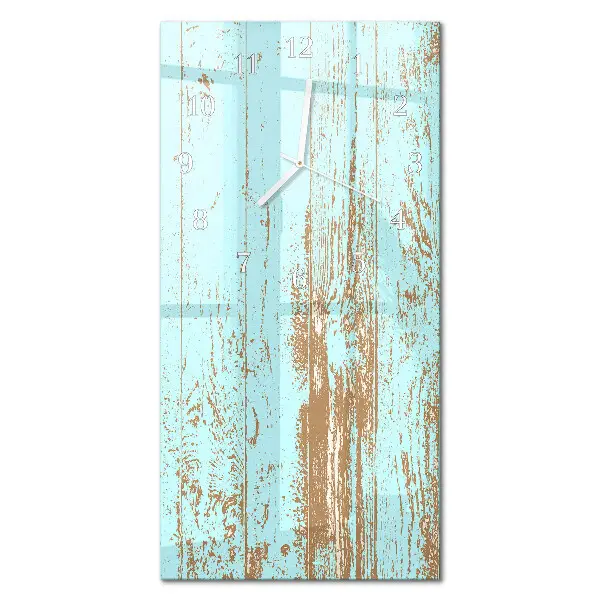 Horloge murale en verre rectangulaire Bois