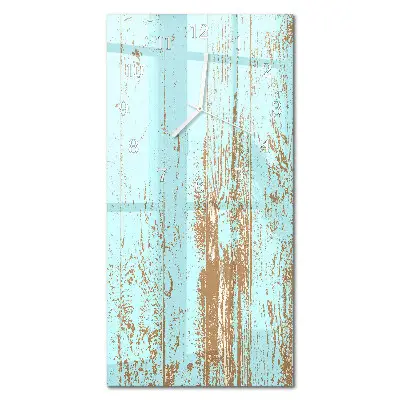 Horloge murale en verre rectangulaire Bois