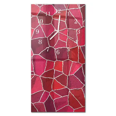 Horloge murale en verre rectangulaire Motif de pierre