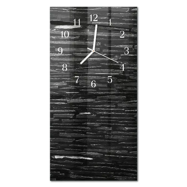 Horloge murale en verre rectangulaire Pierres