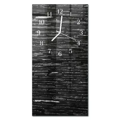 Horloge murale en verre rectangulaire Pierres