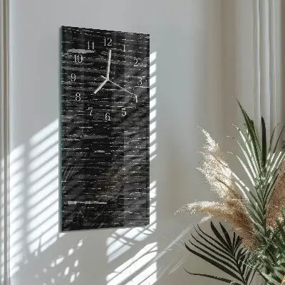 Horloge murale en verre rectangulaire Pierres