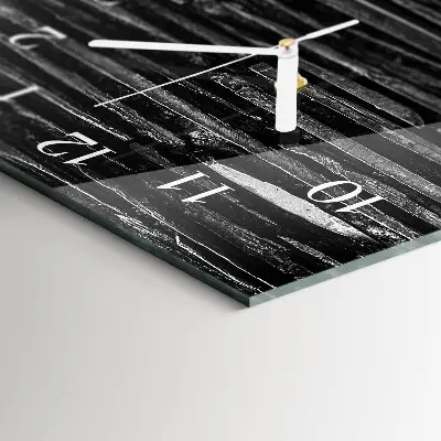 Horloge murale en verre rectangulaire Pierres