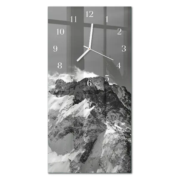 Horloge murale en verre rectangulaire Montagne