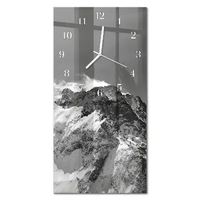 Horloge murale en verre rectangulaire Montagne