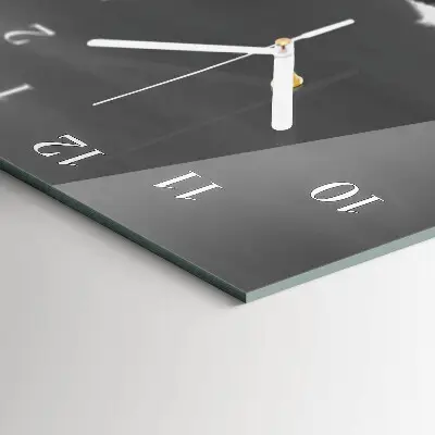 Horloge murale en verre rectangulaire Montagne