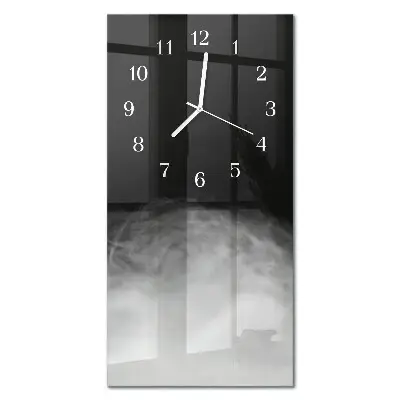 Horloge murale en verre rectangulaire Fumée